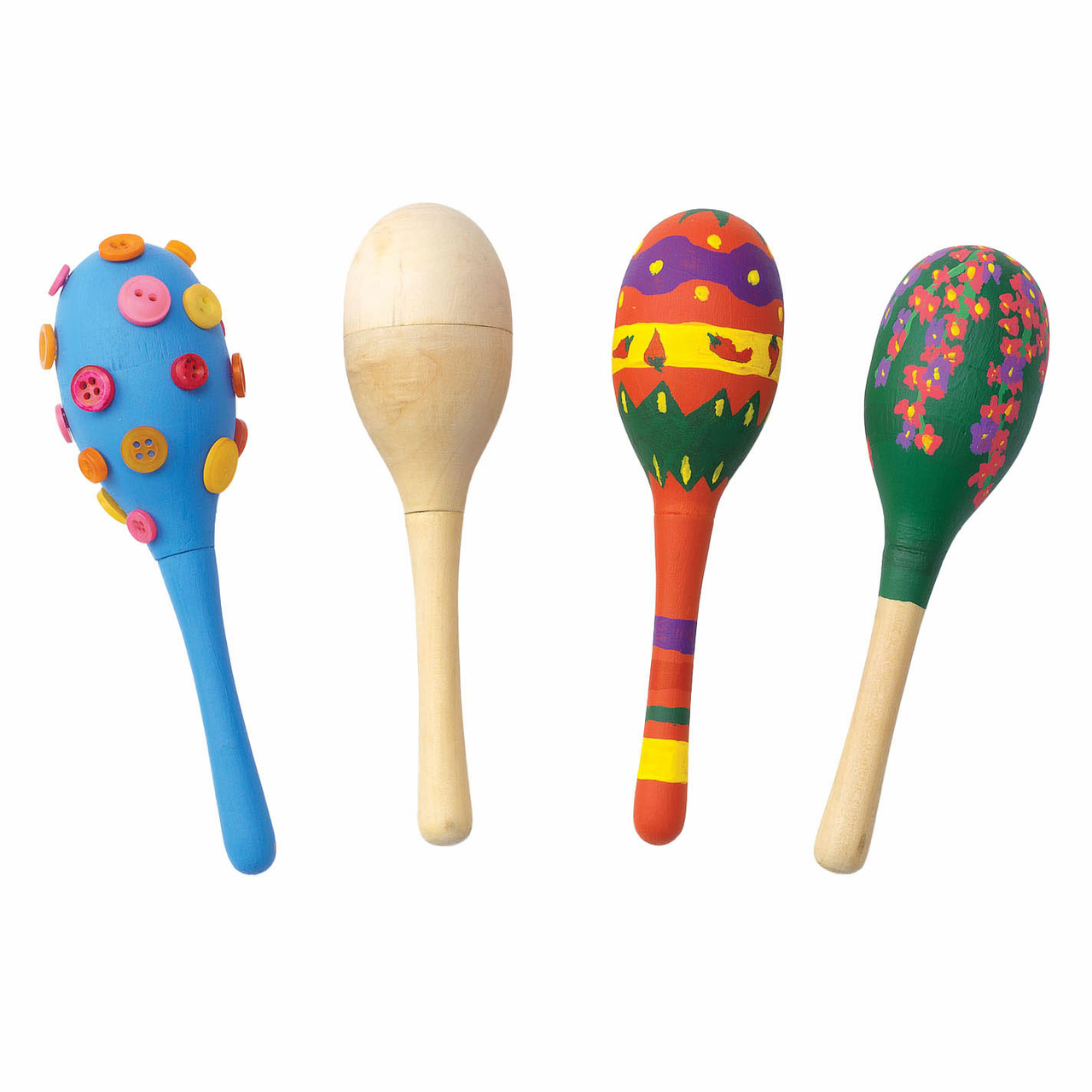 Colorations Versier Je Eigen Houten Maracas Set Van 12