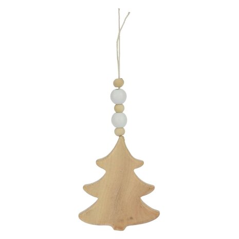 Een trouwe klink Chromatisch Hangdecoratie Kerst Wit/Naturel - Het Speelgoedpaleis