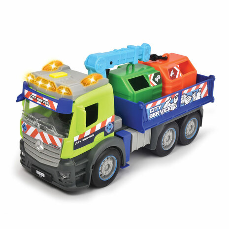 Dickie Action Truck - Recycle Vrachtwagen met Bakken - Het