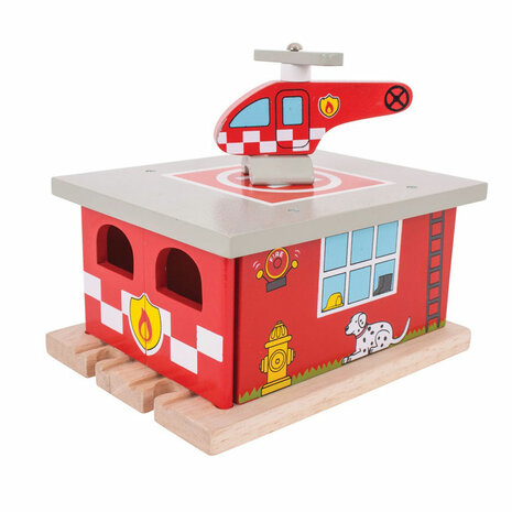 bekennen twaalf gunstig Houten Rails - Brandweerkazerne - Het Speelgoedpaleis