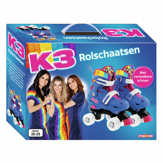 K3 Rolschaatsen Regenboog, maat 26-29