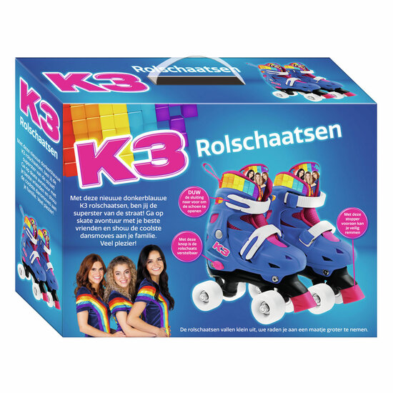 K3 Rolschaatsen Regenboog, maat 26-29