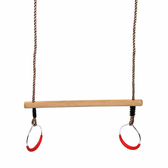 Swingking Trapeze Hout met Ringen