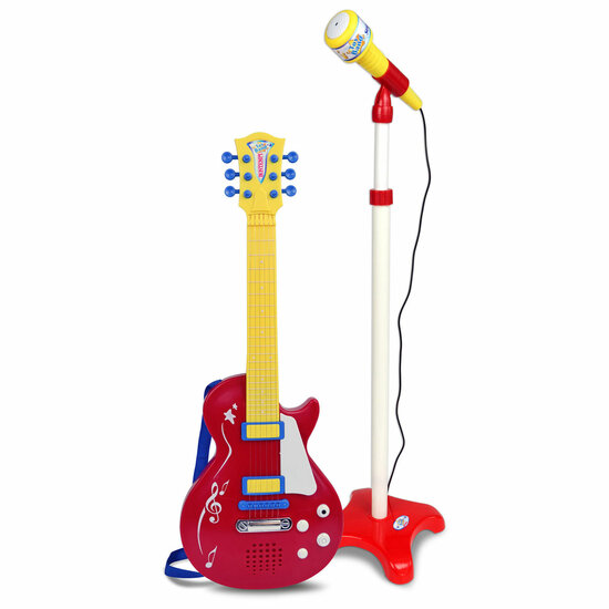 heks Tomaat Londen Bontempi Elektrische Gitaar met Stage Microfoon - Het Speelgoedpaleis