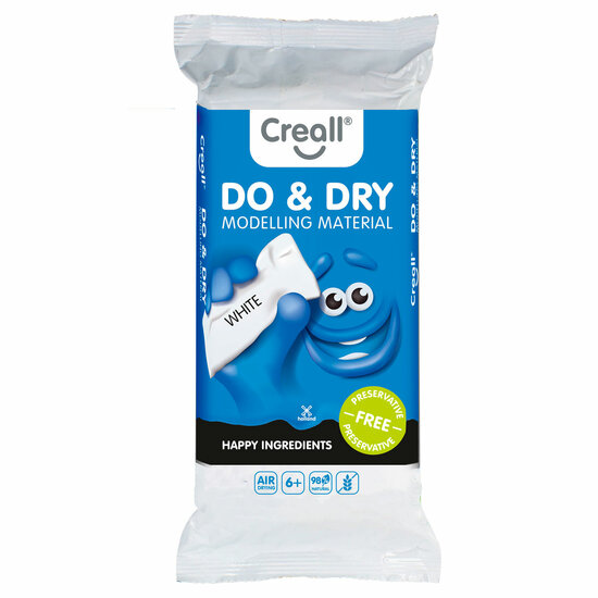 Creall Do&amp;Dry Boetseerklei Conserveringsvrij Wit, 1000gr.