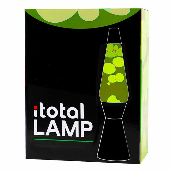 Lavalamp Zwart/Groen, 40cm