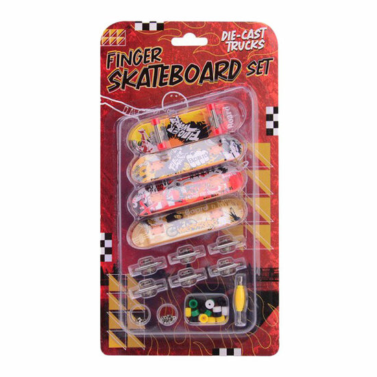 Vingerskateboard Set, 4dlg.