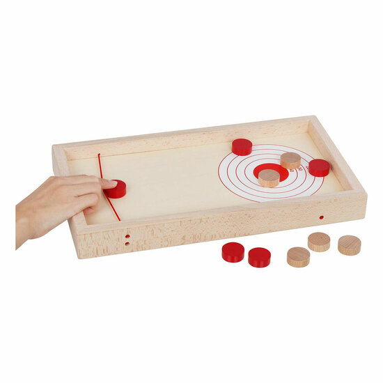 Goki Houten Puck Schieten Speeltafel 2in1, 11dlg.