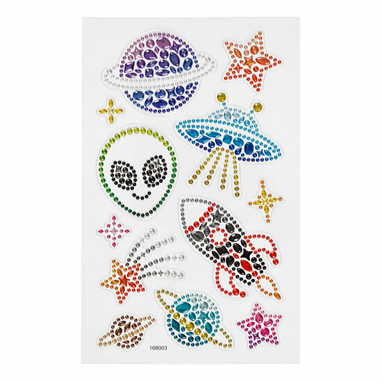 Diamant Stickers Ruimte, 1 Vel