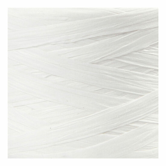 Papier Raffia Garen Wit, 100m