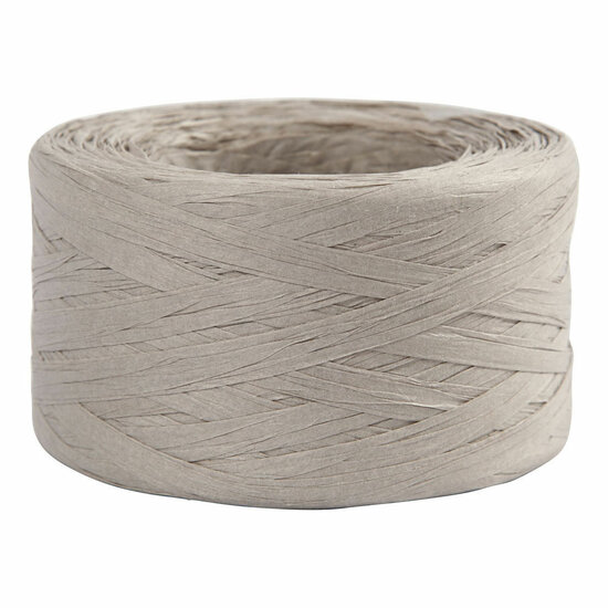 Papier Raffia Garen Lichtgrijs, 100m