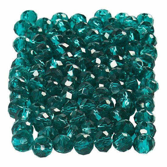 Facet Kralen Emerald Green, 100st.