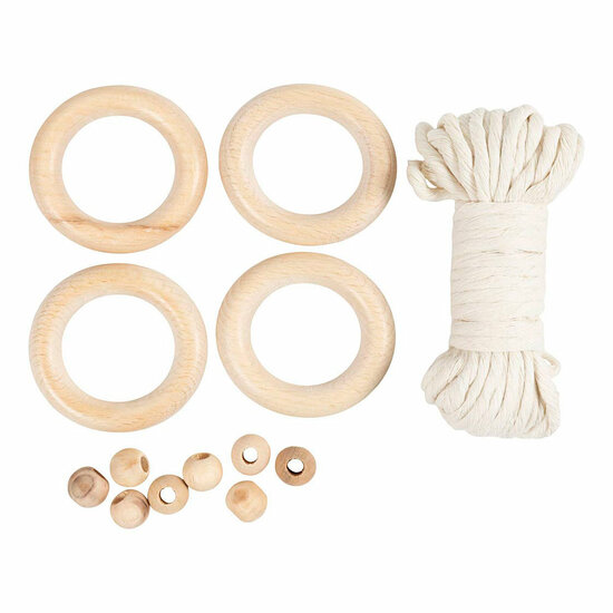 Mini Hobbyset Macrame Servetring Off-white