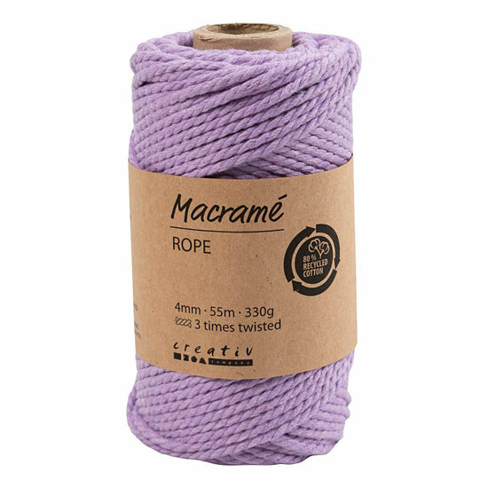 Macrame Koord Paars, 55m