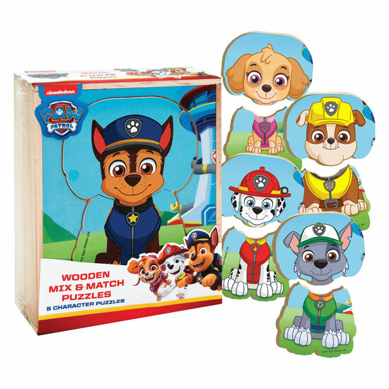 PAW Patrol Houten Match Puzzel, 10st.