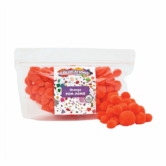 Colorations - Pom Poms Oranje, 100st.