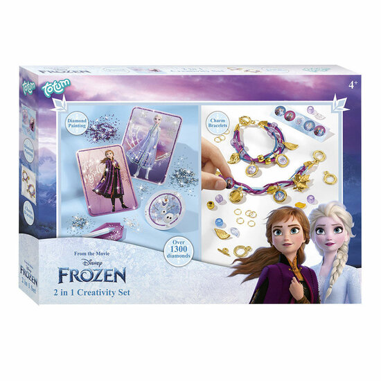 Totum 2in1 Frozen Diamond Painting en Armbanden Maken Knutselset