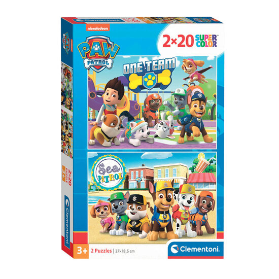 Clementoni Legpuzzel Super Color PAW Patrol, 2x20st.