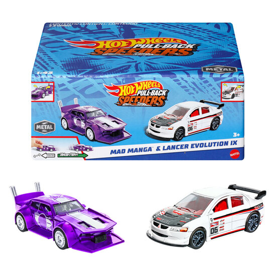 Hot Wheels Pull-back Raceauto&#039;s, 2st.