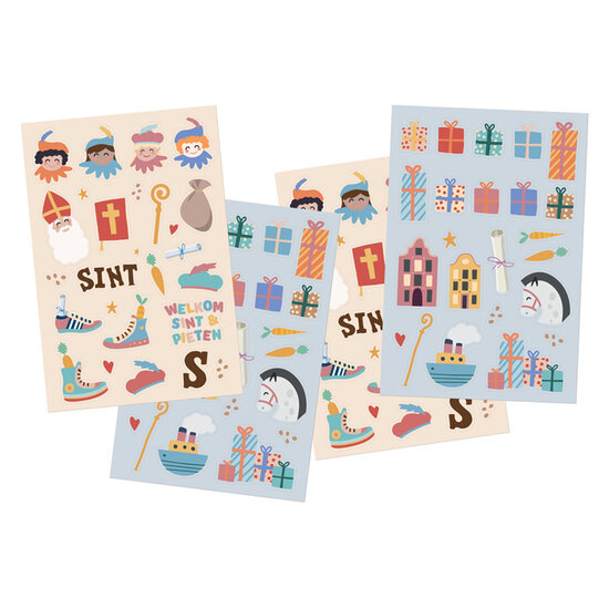 Stickers Sinterklaasfiguren, 49st.