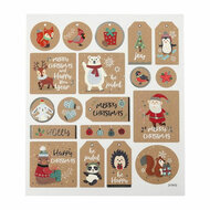 Stickers Kerst, 1 Vel