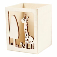 Houten Pennenbakje Giraffe