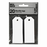 Manilla Labels Wit , 20st.