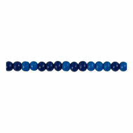 Houten Kralen Blauw, 150st.