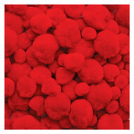 Colorations - Pom Poms Rood, 100st.