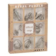 Metalen Breinpuzzels, 9st. ***