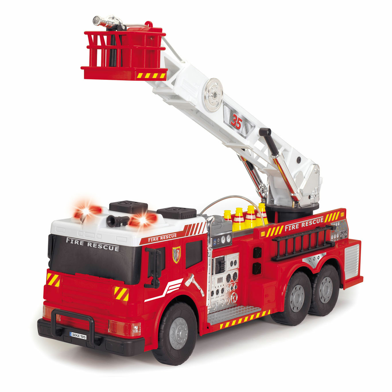 Natte sneeuw heldin Eigen Dickie RC Brandweerwagen met Ladder en Waterspuit - Het Speelgoedpaleis