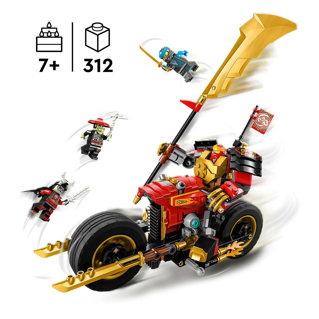 Menda City Gezicht omhoog Matrix LEGO Ninjago 71783 Kai's Mech Rider EVO - Het Speelgoedpaleis