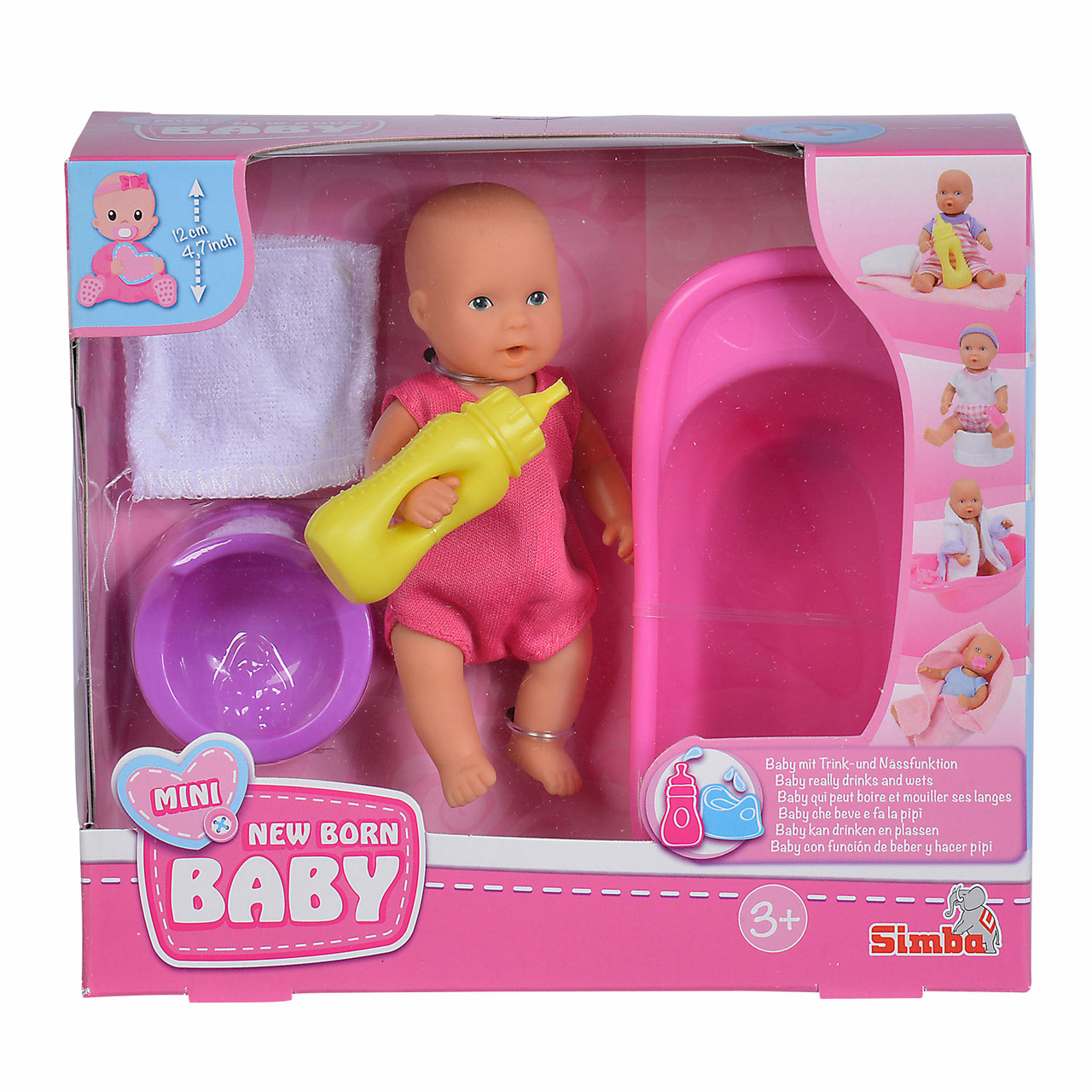 Spectaculair Dan Sluiting Mini New Born Baby in Bad Set - Het Speelgoedpaleis